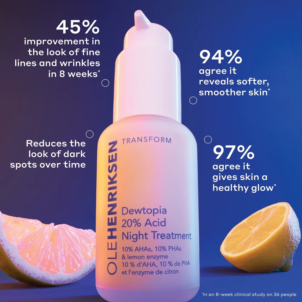 Ole Henriksen Dewtopia 20% Acid Night Treatment - NEW